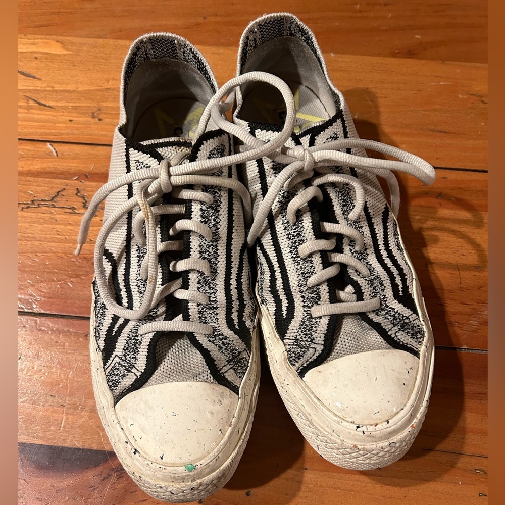 Converse Chuck Taylors Gray and Black Soft Knit Sneakers